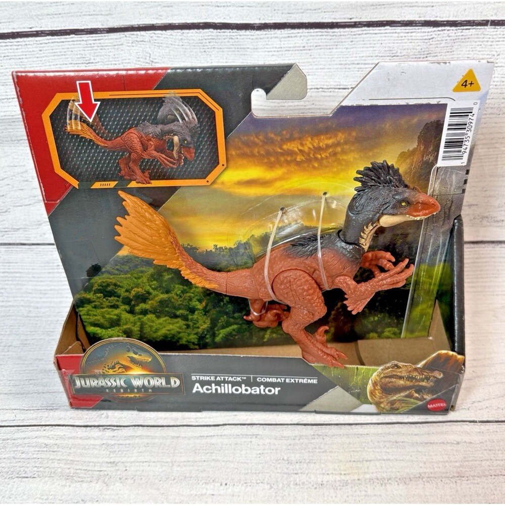 Jurassic World Rebirth Strike Attack Achillobator Dinosaur Figure NEW JGB78